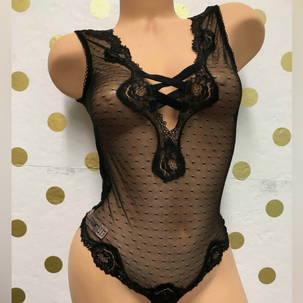 Victoria's Secret Black Lace Teddy